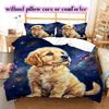 Starry Sky Animals Pattern Bedding Quilt Set Quilt Cover Pillowcase Home Decoration Birthday Gift (1 * duvet cover + 2 * pillowcase, without core)