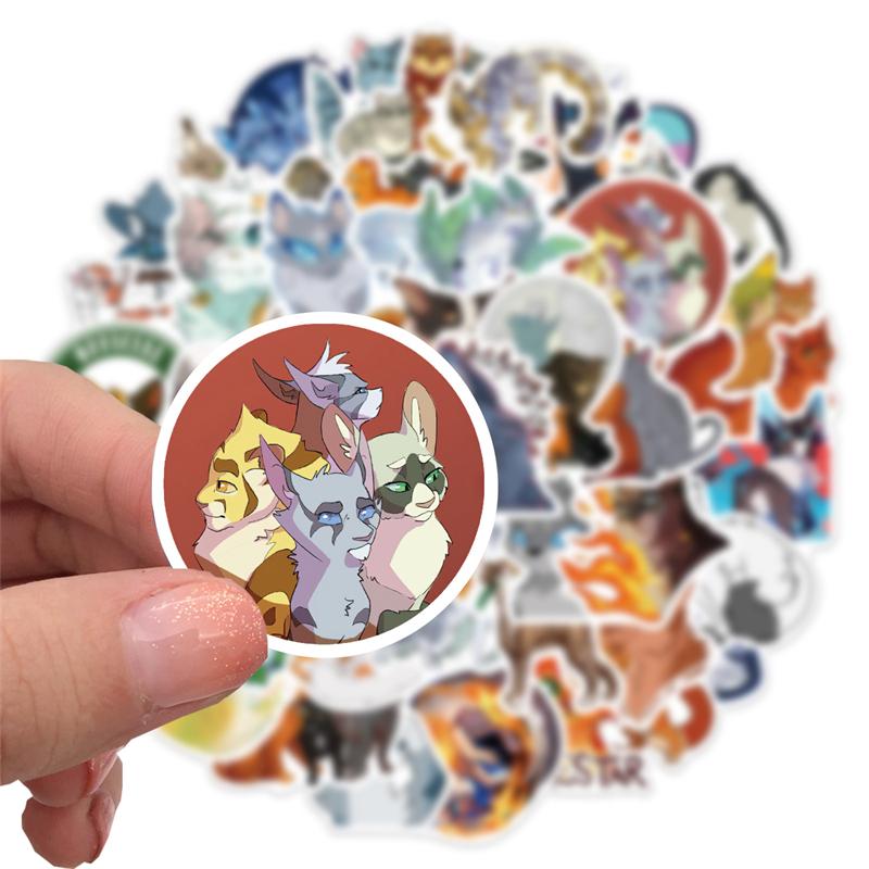 10/25/52pcs Warriors Cats Furry Graffiti Stickers for DIY Luggage Laptop Skateboard Motorcycle Bicycle Stickers