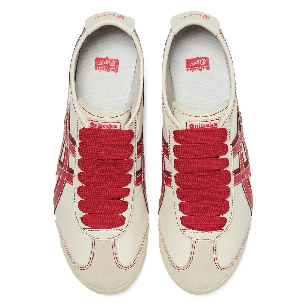 Unisex Sneakers Onitsuka Tiger Mexico 66 Casual Shoes Unisex Low-top Ecru/Red