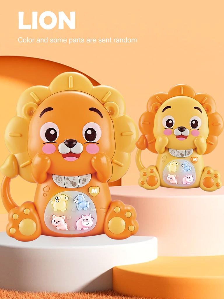 Игрушки для малышей Электронное пианино Мультяшный лев Животное Развитие ребенка Музыкальные игрушки Пианино Игрушки для раннего развития от 6 до 12 месяцев
