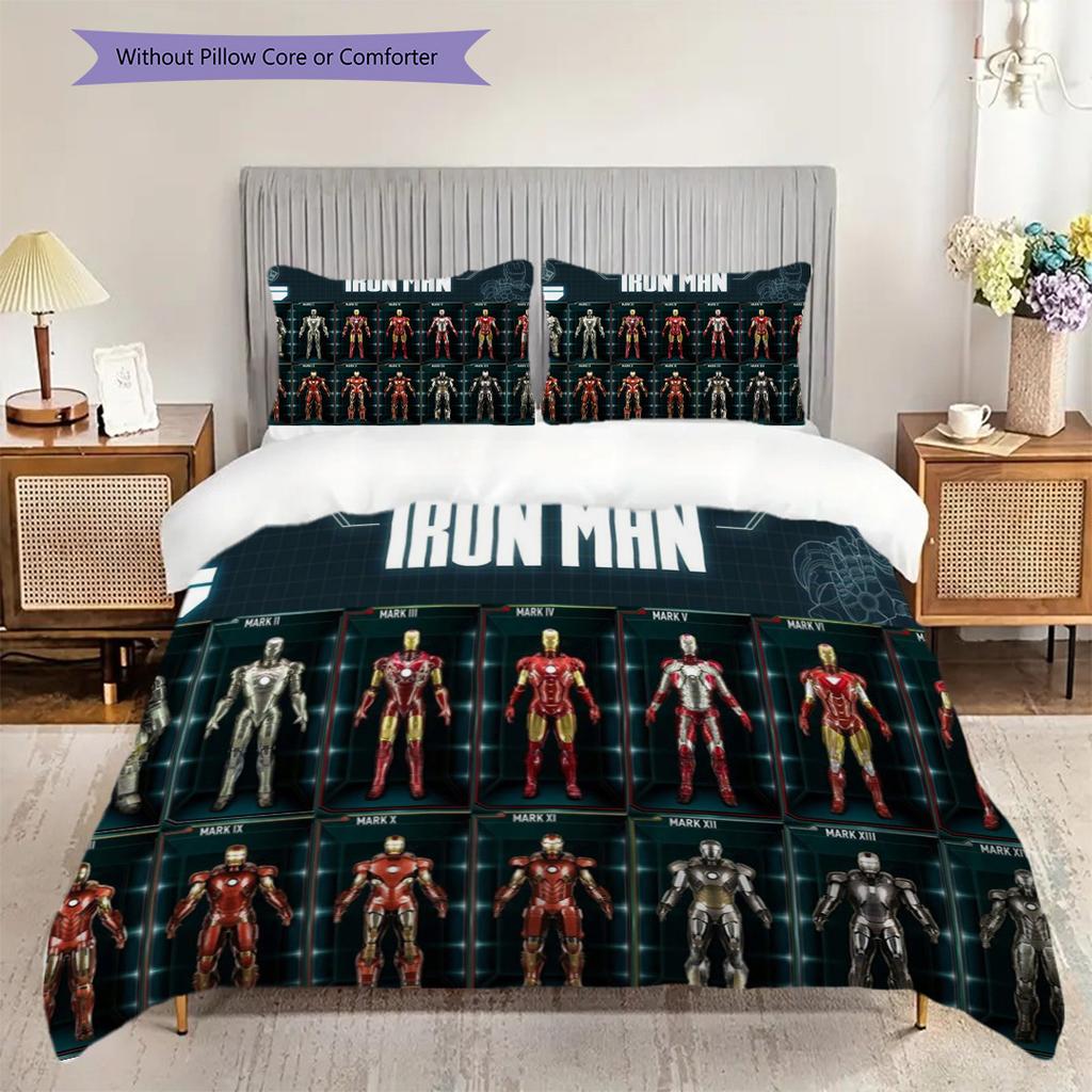 Iron Man Ultimate Suitup Threepiece Set 1 Duvet Cover 2 Pillowcase Without Core Duvet Cover And Pillowcase Bedding Set