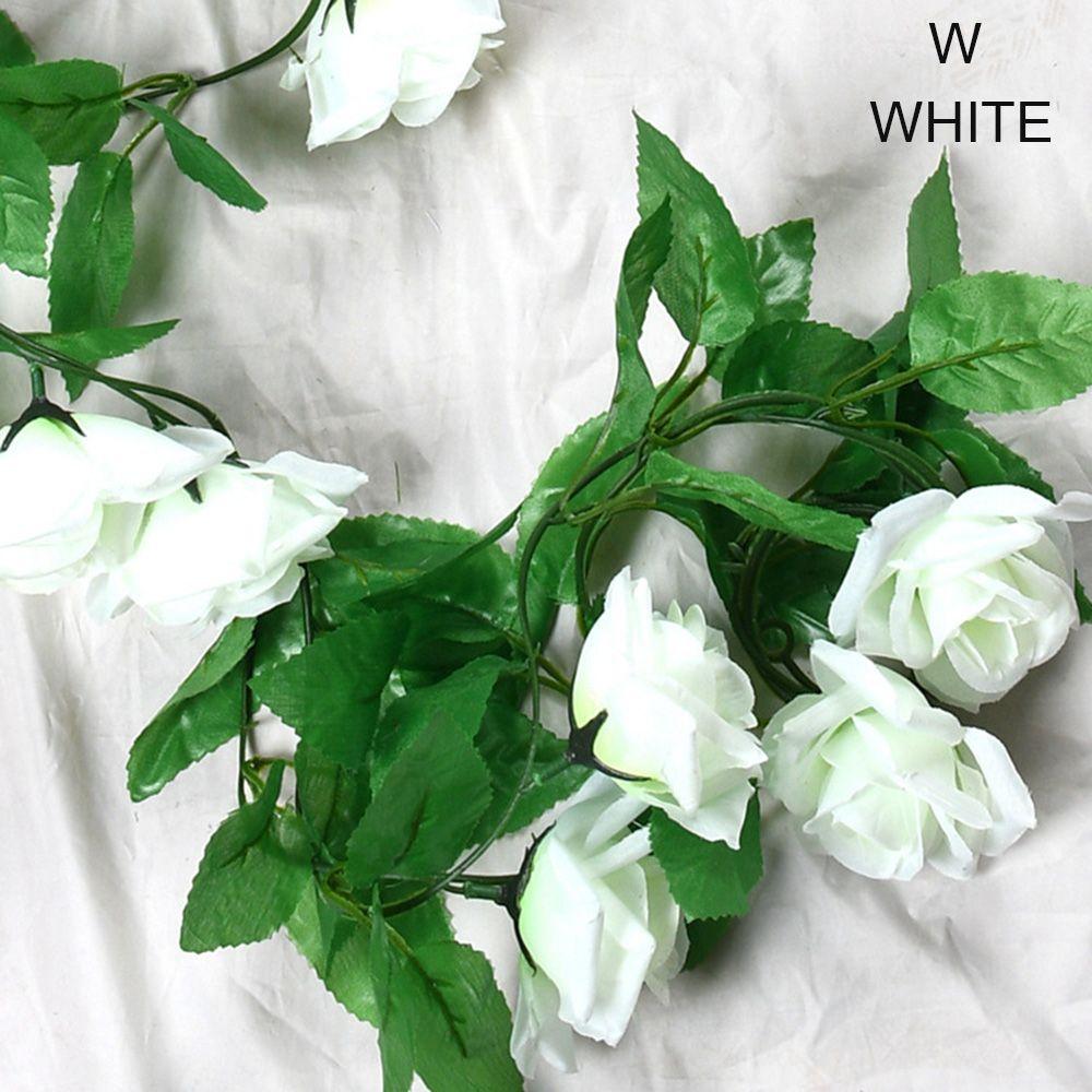 Гирлянда Декор для вечеринки Искусственные украшения Зеленые листья Искусственный цветок Виноградная лоза Сухоцветы Роза