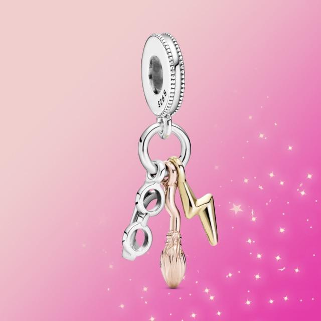 Ювелирные изделия из серебра 925 пробы, волшебная шляпа, шарм-информатор, артефакт смерти, болтающаяся связь, приобретение, браслет