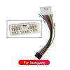 MEKEDE Bluetooth Transmitters Car Audio Radio 16PIN Wiring Harness Adaptor For Ssangyong Chevrolet Spark Power Calbe Plug Head Unit Harness #CA6386