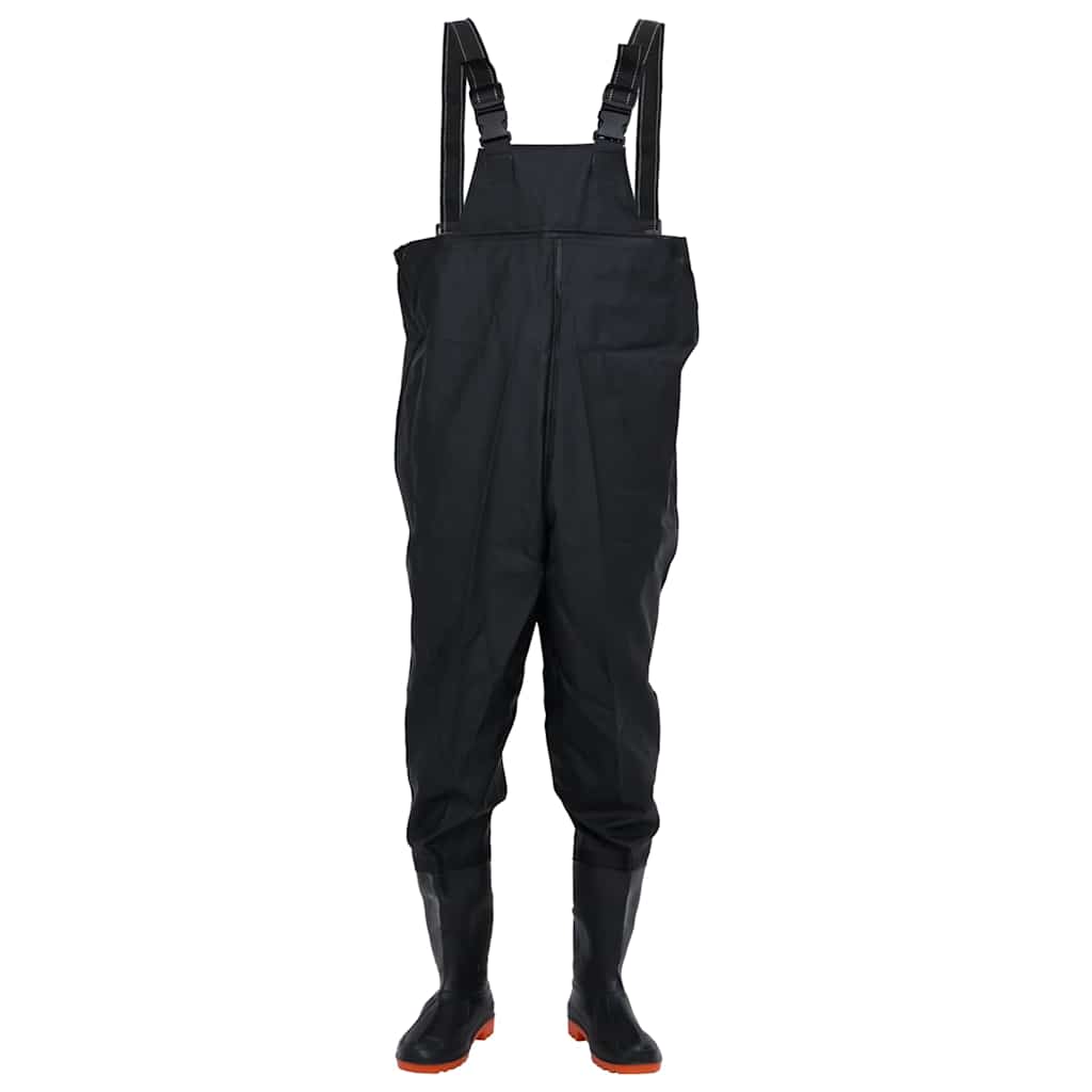 Waders with Boots Black Size 40