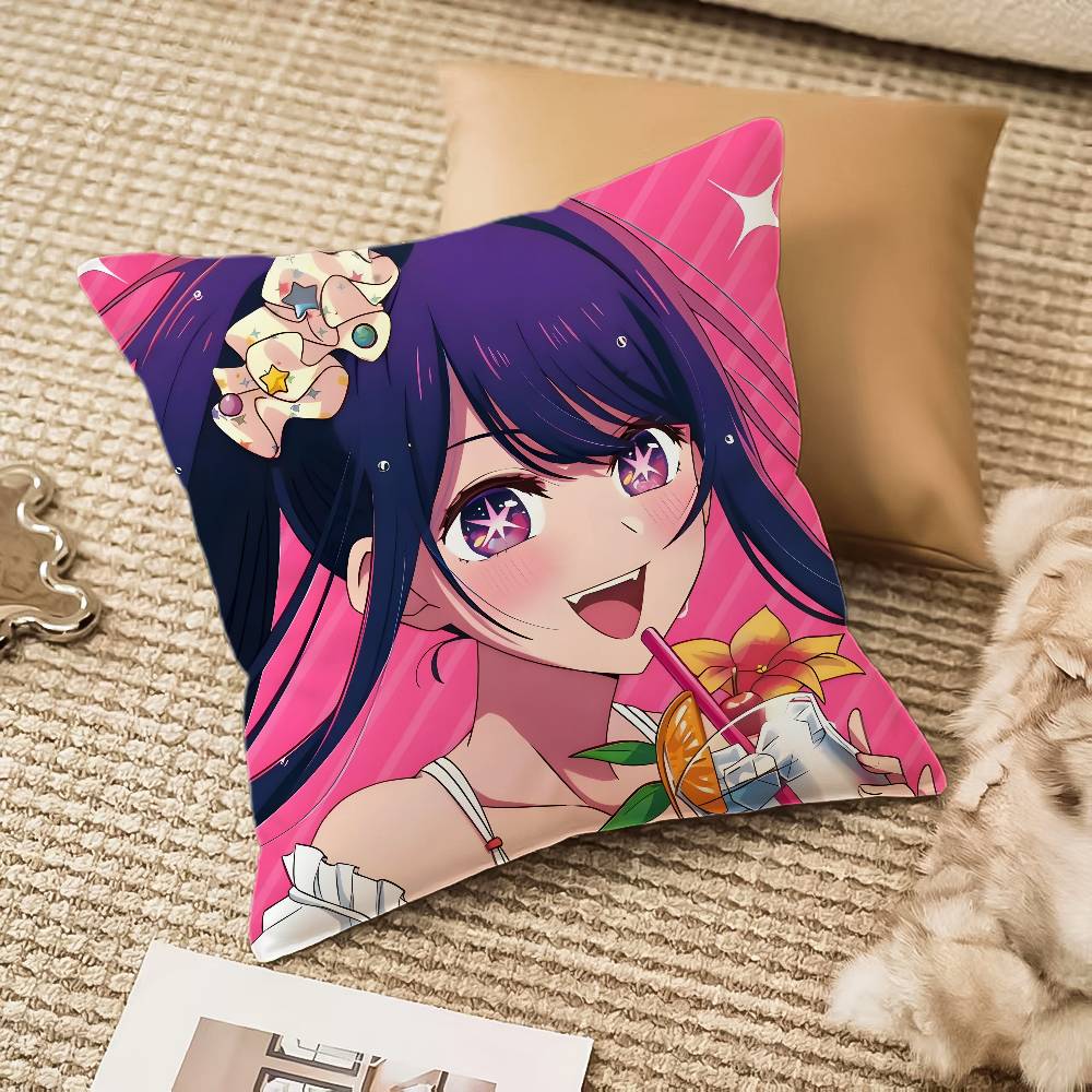 Oshi No Ko Hoshino Ai Pillow Case Anti-dustmite Invisible Zipper Sofa Bed