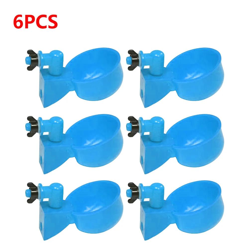 6/12pcs Chicken Water Dispenser Hanging Automatic Poultry Drinking Water Bowl Plastic for Farm Animal Feeding Supplies