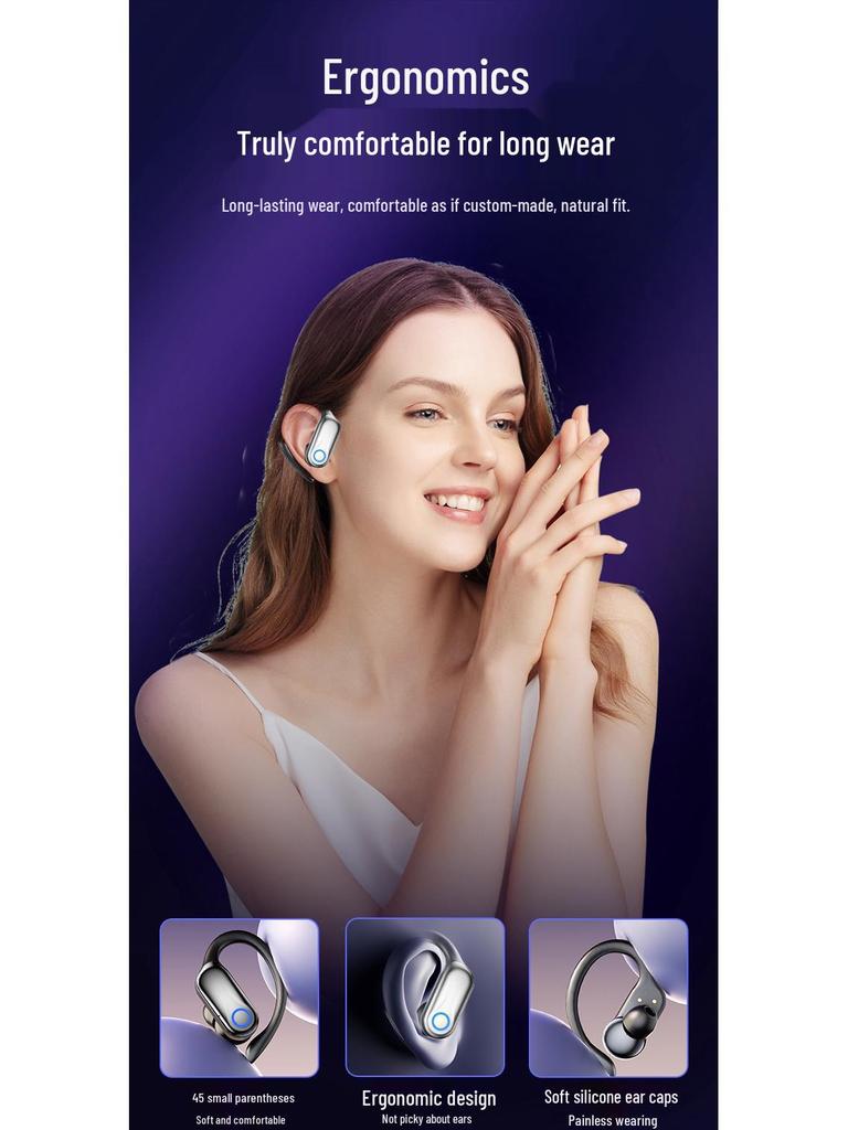 26 Открытые/Внутриканальные TWS True Wireless Наушники с ИИ-переводом Bluetooth и шумоподавлением для Спорта