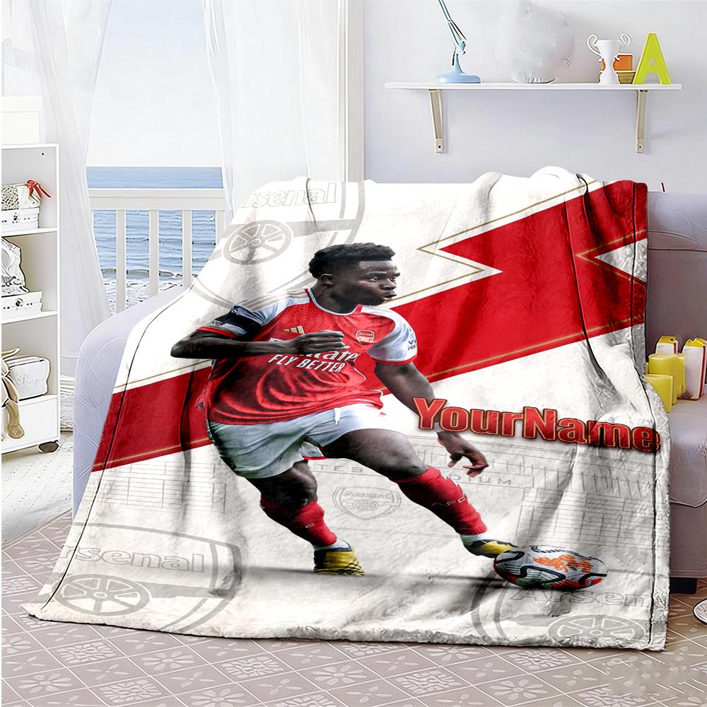 Arsenal Personalized Name Blanket Multi-purpose Personalized Blanket Soft & Cozy Throw For Seaside Home Decor Couch Office Four Seasons Multipurpose
