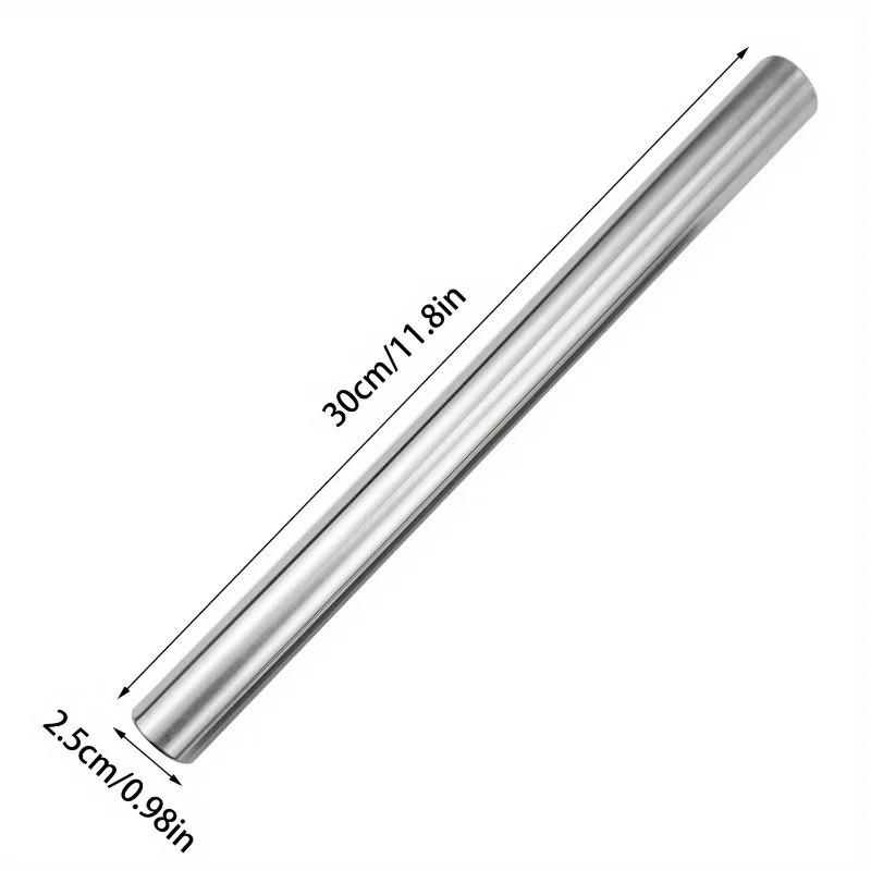 Christmas Baking toolsSimple Stainless Steel Rolling Pin Suitable for bakingverysuitableforrollingsugarpieWontonandpizzadough