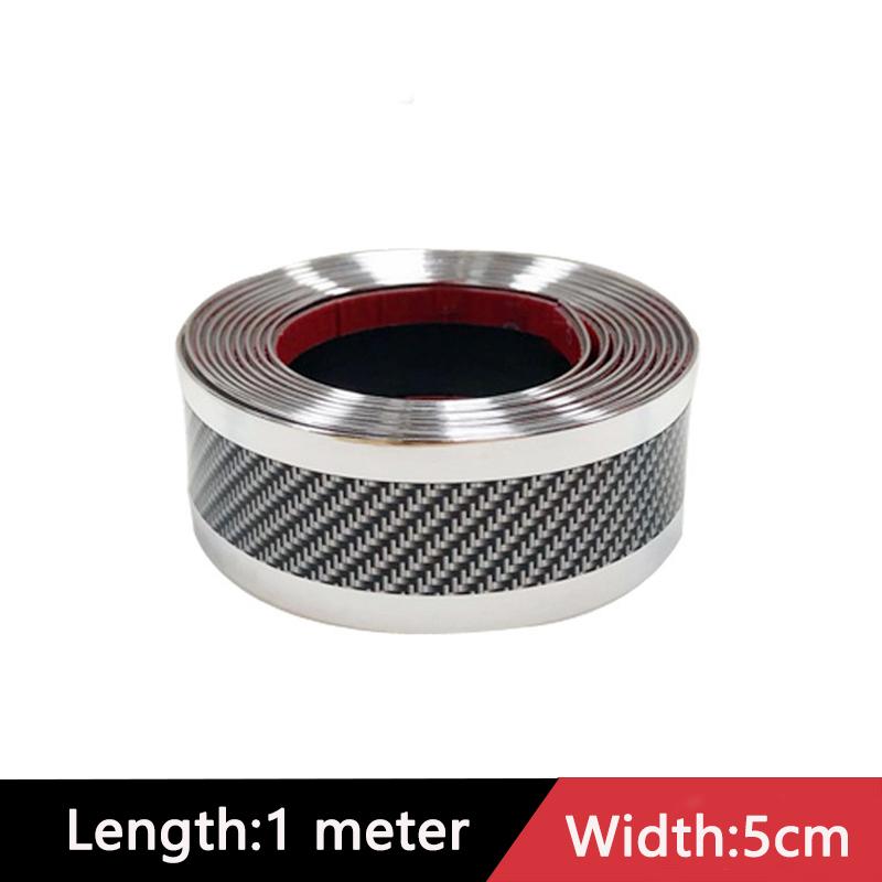 3/5 см ширина автомобильные наклейки против царапин Защитная пленка для порога резиновая полоска из углеродного волокна автомобильный порог защитная пленка на бампер