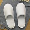 Fashion 6 Pairs Disposable Slippers for Guests Bulk House Slippers Spa Fluffy Coral Fleece Indoor Hotel Slippers for Women Men