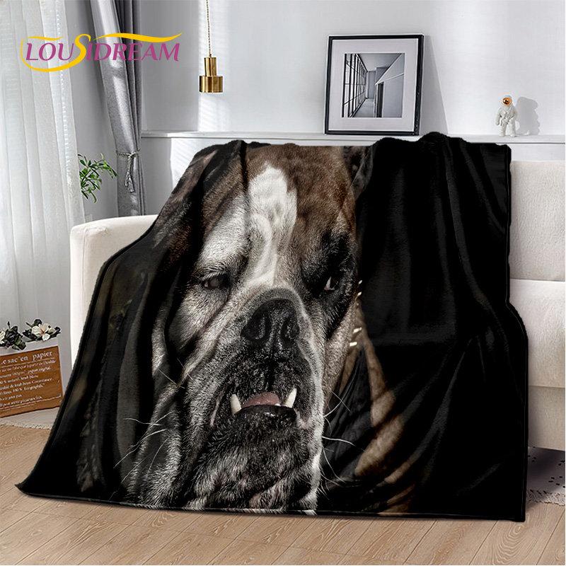 Cartoon French Pit Bull Dog Pet Soft Plush Blanket,Flannel Blanket Throw Blanket for Living Room Bedroom Bed Sofa Picnic Cover