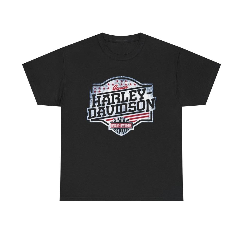 Унисекс футболка Harley Davidson с выцветшим винтажным логотипом, из плотного хлопка