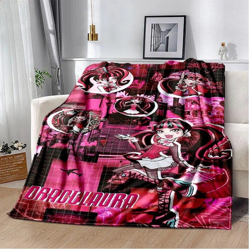 3D одеяло с героями мультфильмов Monster High, мягкое одеяло для дома, спальни, кровати, дивана, пикника, путешествия, офиса, отдыха, одеяло, детское одеяло