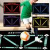 Football Footwork Mat Portable Non-slip Silent Kids Teens Adults All Levels Player Agility Soccer Footstep Dribbling Training Floor Pad