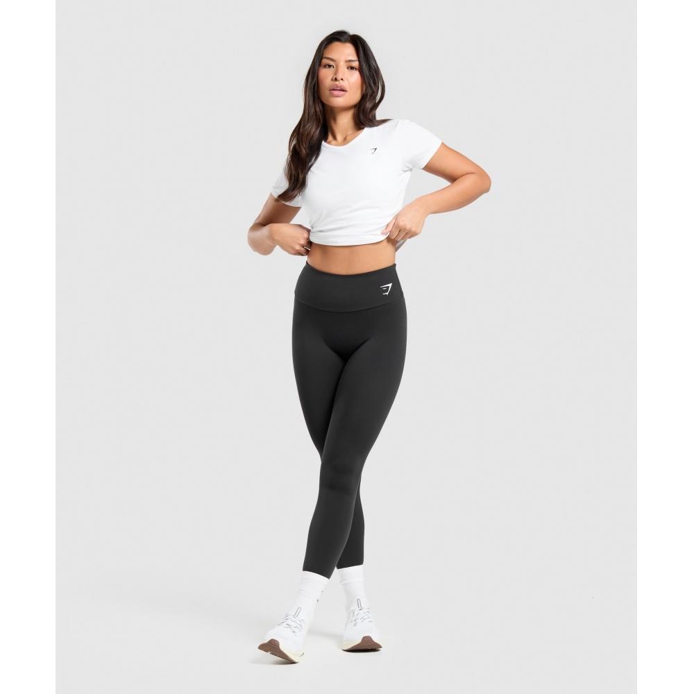 Gymshark Training Cotton Baby Tee White B4b3q Wb57