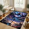 Personalized Crystal Velvet Carpet,Jujutsu Kaisen Custom Printed Name, Plush Area Rug For Home Indoor Decor