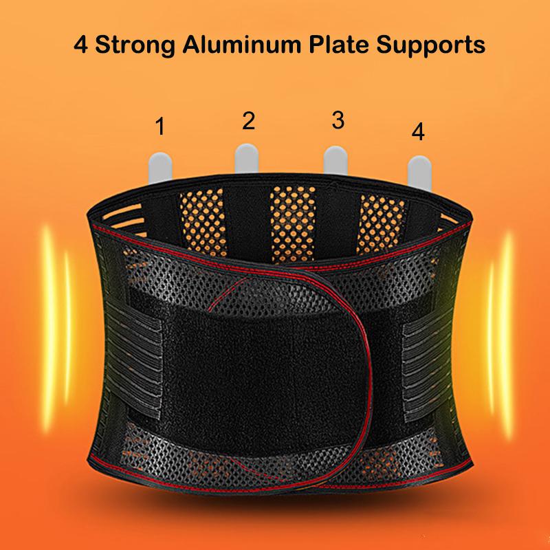 Обезболивающий пояс, поддерживающий пояс для нижней части спины, регулируемый тренажер для талии, триммер с двойной застежкой, поясничный поддерживающий бандаж
