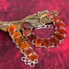 Carnelian 925 Solid Sterling Sliver Bracelet& Necklace Jewelry Set ,Handmade Gemstone Jewelry Set For Her