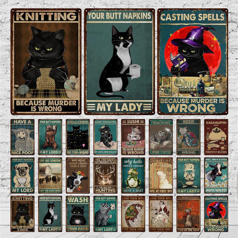 Язык жестов животных, цветная металлическая вывеска, украшение комнаты, настенный плакат для бара, жестяная ретро-ржавая напитка, железное украшение для пива, отеля