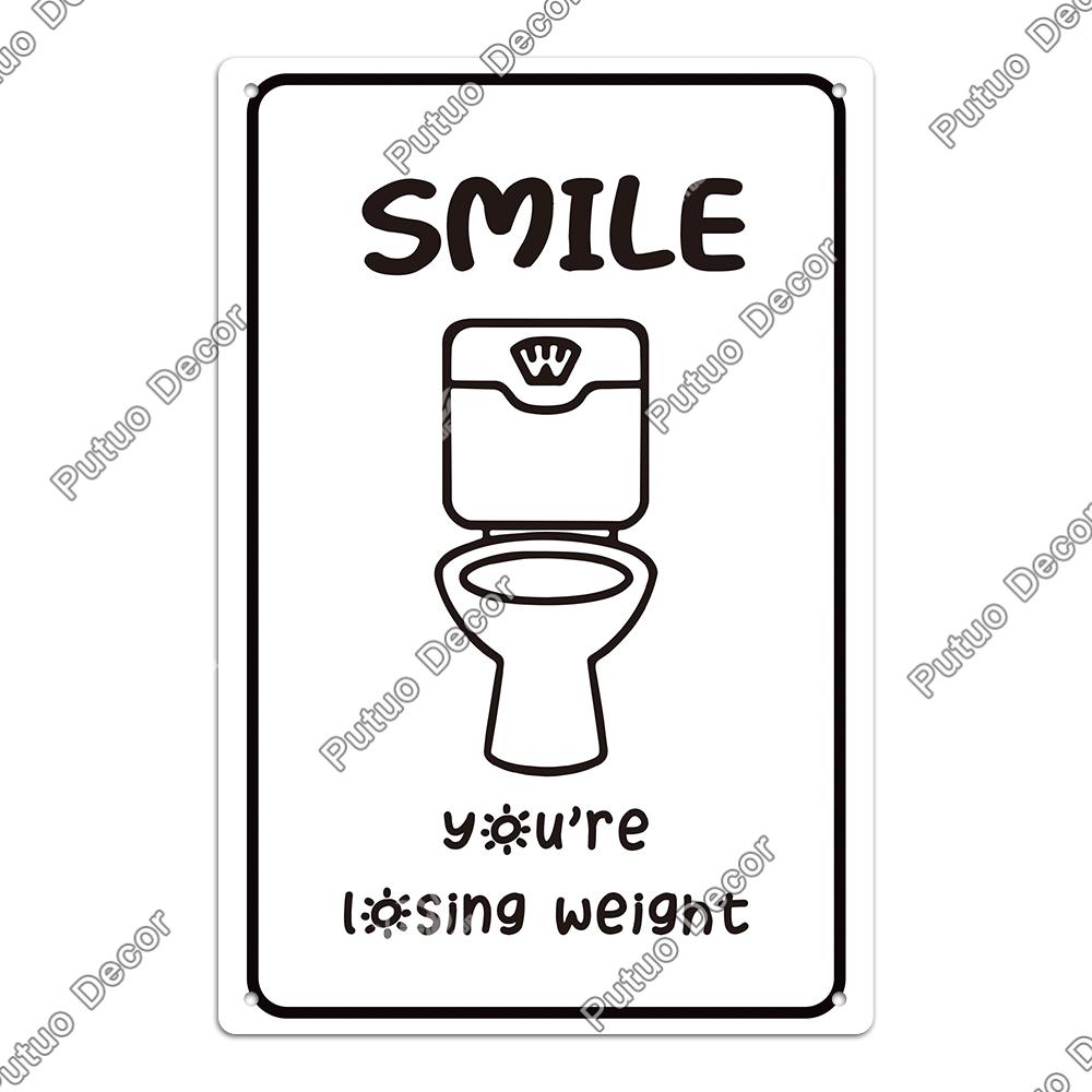 Декор 1 шт. Металлический Знак для Туалета - Ретро Жестяная Ванная Комната Табличка Настенные Плакаты Украшения