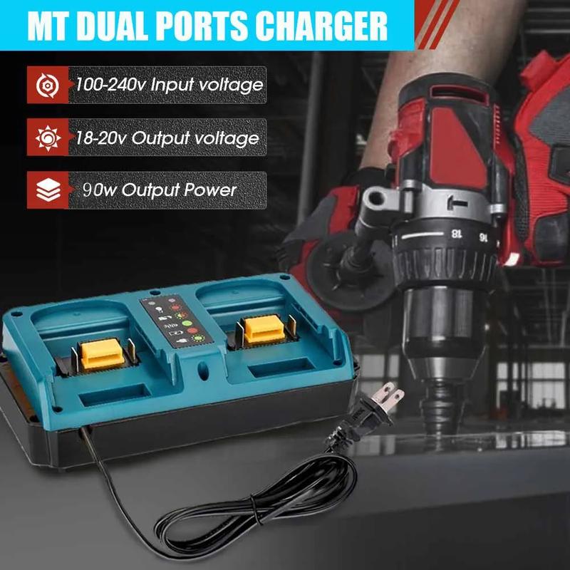 Электроинструмент для замены аккумулятора Makita 18V Li-ion DC18RD Двойное зарядное устройство EU/US/UK/AU Штекер