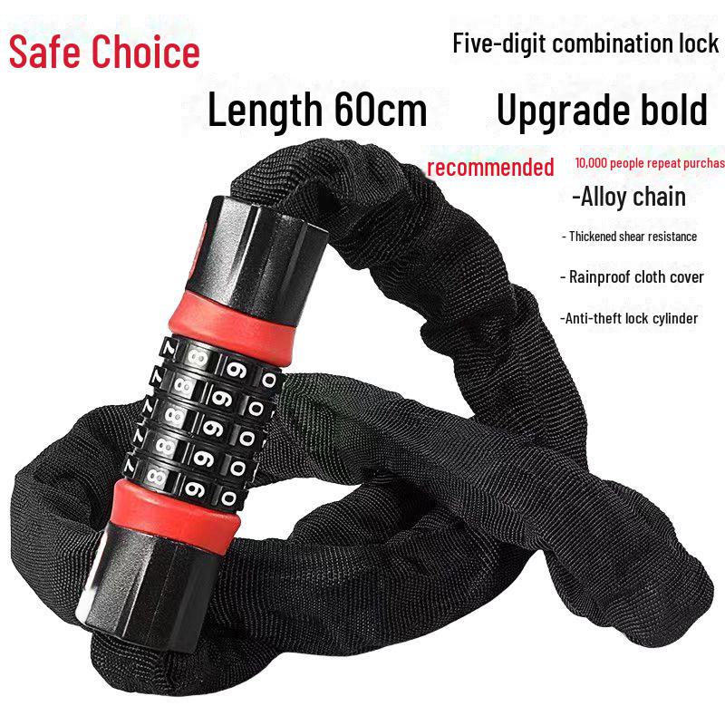 Anti-Theft Electric Vehicle Chain Lock for Motorcycles and Bicycles