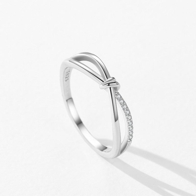 Tancise Classic 925 Sterling Silver Zircon Ring Ladies Jewelry Wedding Promise Party Gift