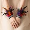Pearl Halloween Arm Cuff Adjustable Wristband Fashion Plume Bracelet  Themed Party