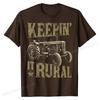 Keeping It Rural Funny Tractor Farm Tractor Farmer Gift Men T-Shirt T Shirt for Men Simple Style Tees Plain Printed Cotton