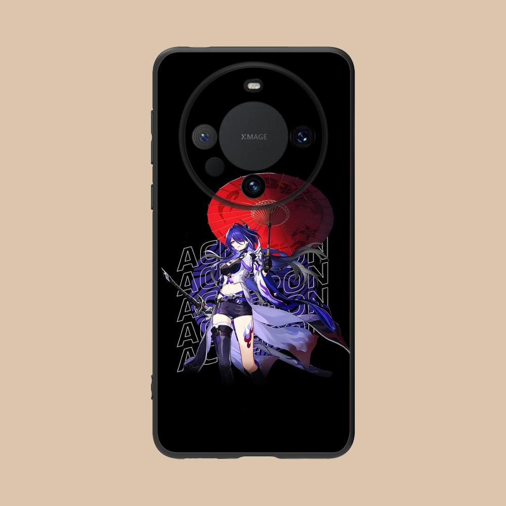 HSR Acheron Матовый ТПУ Чехол для Мобильного Телефона для Huawei Mate 60 50 40 30 20 10 Pro Plus Lite E 5G Цветной Печатный Чехол