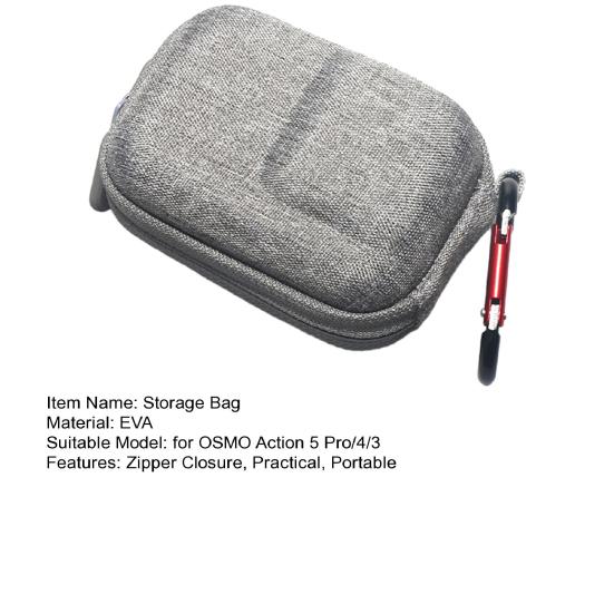 Сумка для хранения экшн-камеры с жестким корпусом, ударопрочная, с застежкой-молнией, органайзер для камеры OSMO Action 5 Pro/4/3