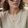 Stainless Steel Ball Chain Watedrop Zircon Necklace for Women Waterproof 18K Gold Plated Clavicle Choker Party Gift Chic Jewelry