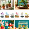 6/12PCS Mini Mushroom Figurines Resin Hand Painted Colorful Fairy Garden Terrarium Succulent DIY Micro Landscape Decor Gift