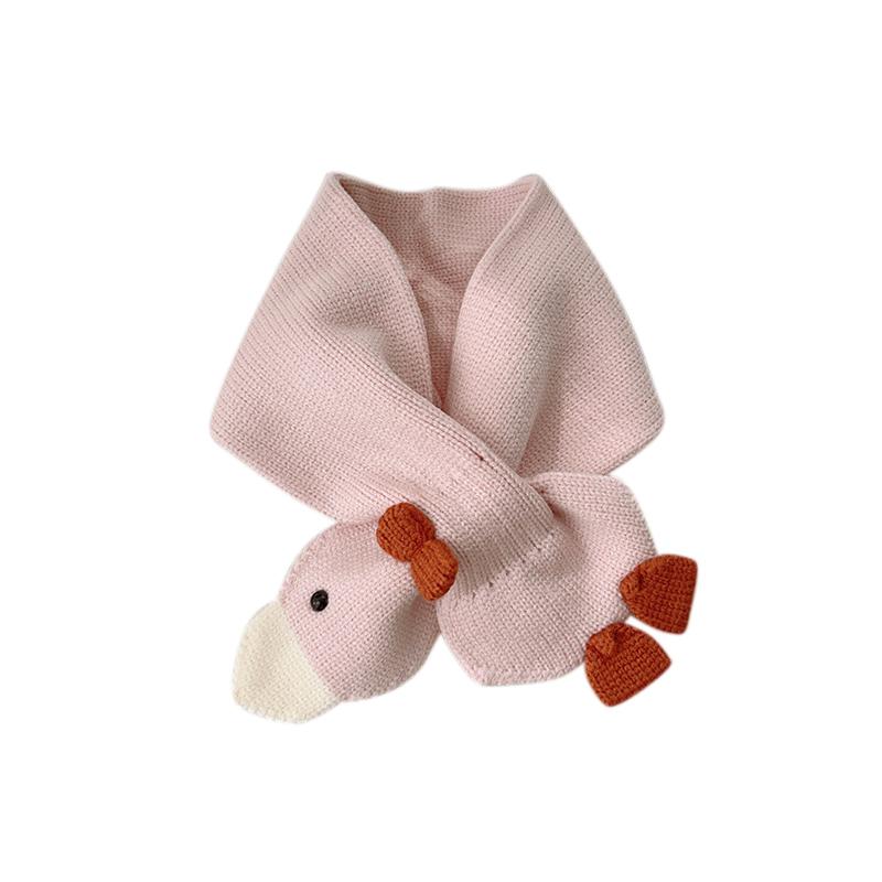 Корейский детский шарф, милый детский шарф с изображением животных, шарфы для мальчиков и девочек, осенне-зимний теплый вязаный шарф, модные детские аксессуары