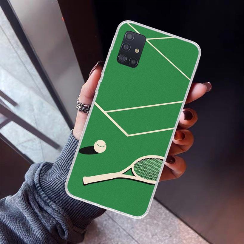 Tennis Sport Phone Case For Samsung Galaxy A52 A51 A50S A32 A22 A12 A02S A72 A71 A31 A70 A30S Note 20 Ultra 10 Plus S10 Galaxy A