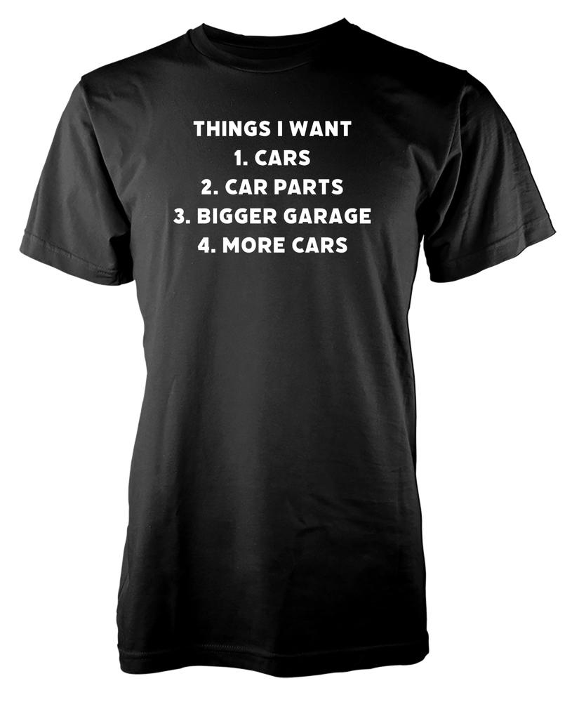 Free Personalisation Cars Things I Want Cotton TShirt Adult Kids
