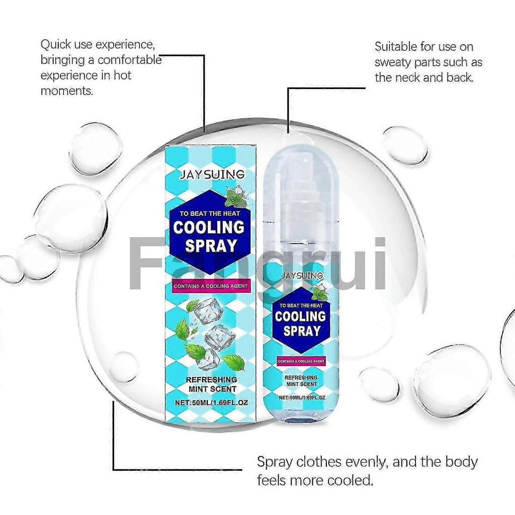 For 123pcs Jaysuing Cooling Spray Summer Portable Outdoor Body Cooling Spray Cool Soothing Nonsticky