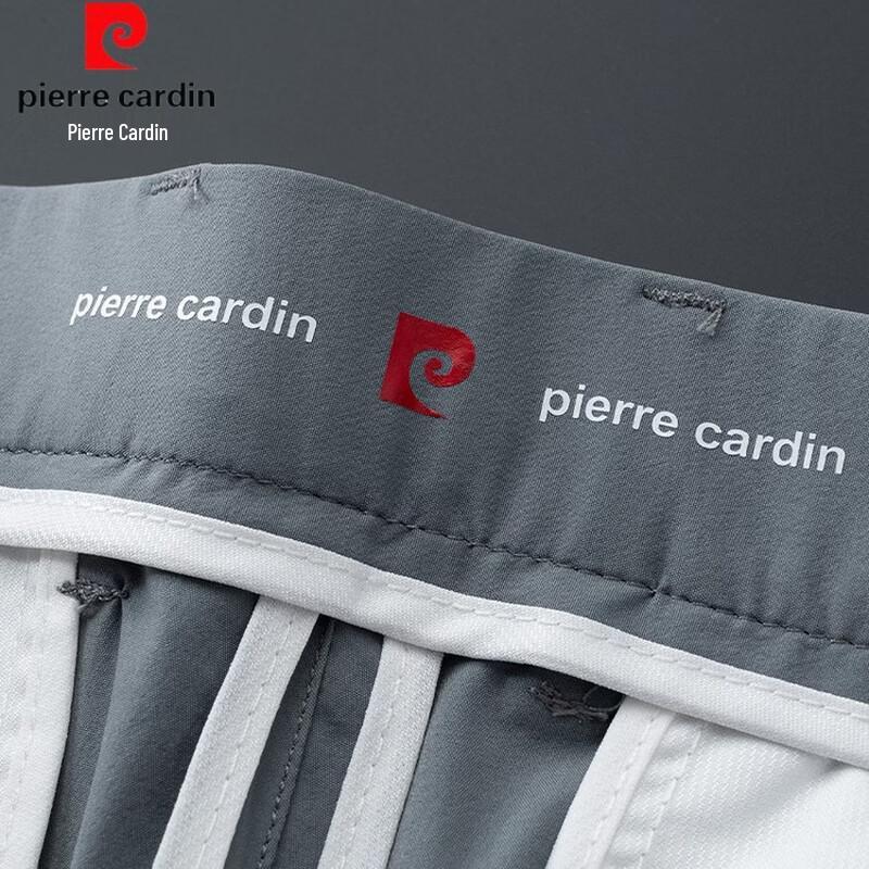Pierre Cardin Мужские повседневные брюки прямого кроя из ледяного шелка для бизнеса