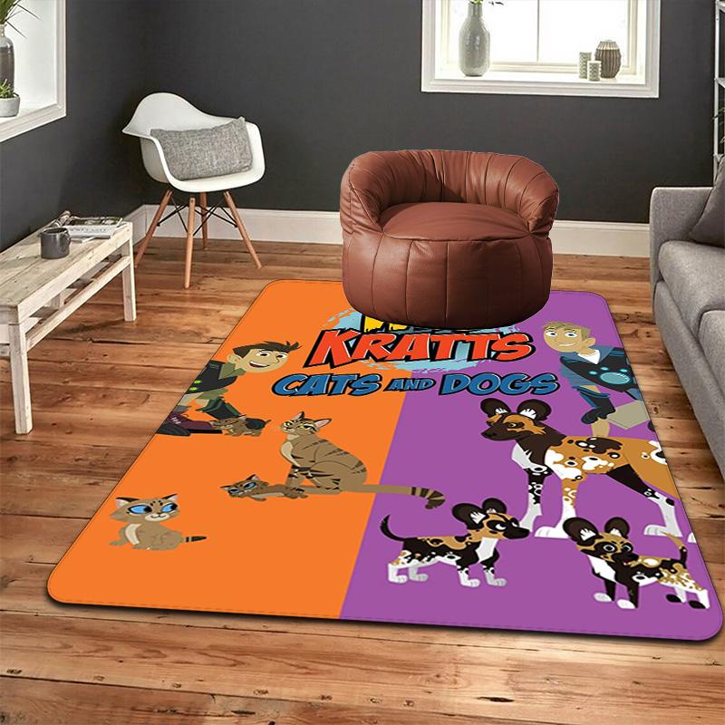cats and dogs Rug Floor Mat for Living Room or Bedroom Soft and Comfortable Carpet a Gift for Birthday and Holiday.MFF0918586