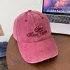 Бейсболка Винтажная Стиранный Хлопок Snapback Козырек Кепки с Козырьком Повседневное Использование на Открытом Воздухе Защита от Солнца Кепки с Козырьком-Утконосом Модная Вышивка Женские