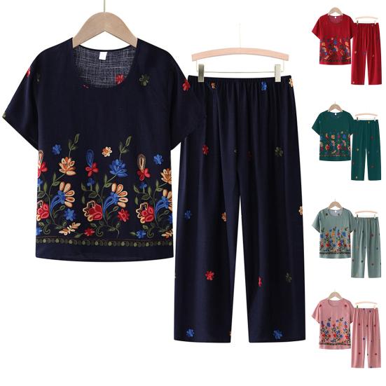 1 комплект, популярный эластичный пояс с короткими рукавами, дышащий тонкий комплект одежды для сна с короткими рукавами для дома, комплект одежды для сна