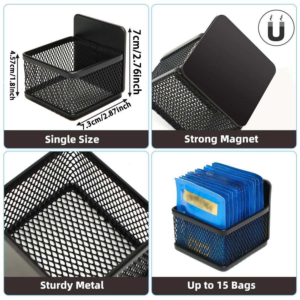 Коробка для хранения пакетиков для кофе и чая Магнитная стойка для хранения пакетиков для чая Офисная акриловая настольная коробка для хранения Принадлежности для хранения чая и сахара