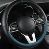 Full Leather Universal Car Steering Wheel Cover Breathable Anti Slip Car Decoration 37-38cm Steering Wheel Cover Accessories