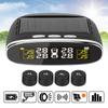 LCD Display Car Tire Pressure Alarm Monitor System Temperature Alert With 4 Internal/External Sensor Solar Power TPMS