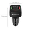 Автомобильное зарядное устройство 38 Вт, 2 USB, 1 PD Type-C, быстрая зарядка 3,1 А, зарядка телефона, адаптер Quick Charger QC 3.0 для iPhone 16 15, ноутбуков, планшетов