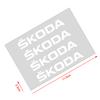 4 шт. наклейки на дверные ручки автомобиля, наклейки на шины и зеркала заднего вида для Skoda Octavia Superb Rapid Kodiaq Karoq Fabia Kamiq Roomster Citigo