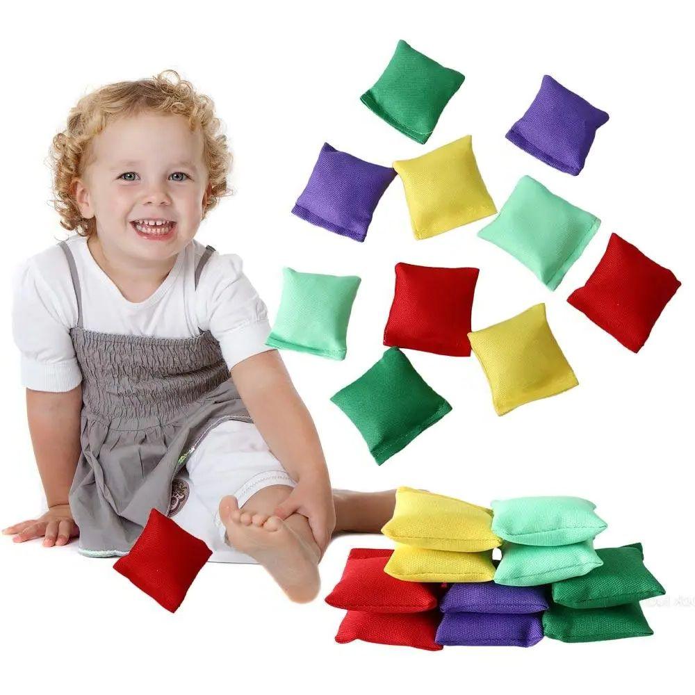 10Pcs Mini Bean Bag Multi Color Portable Cloth Sand Bag Throwing Toy Children'S Interactive Toy Outdoor Sports Throwing Game