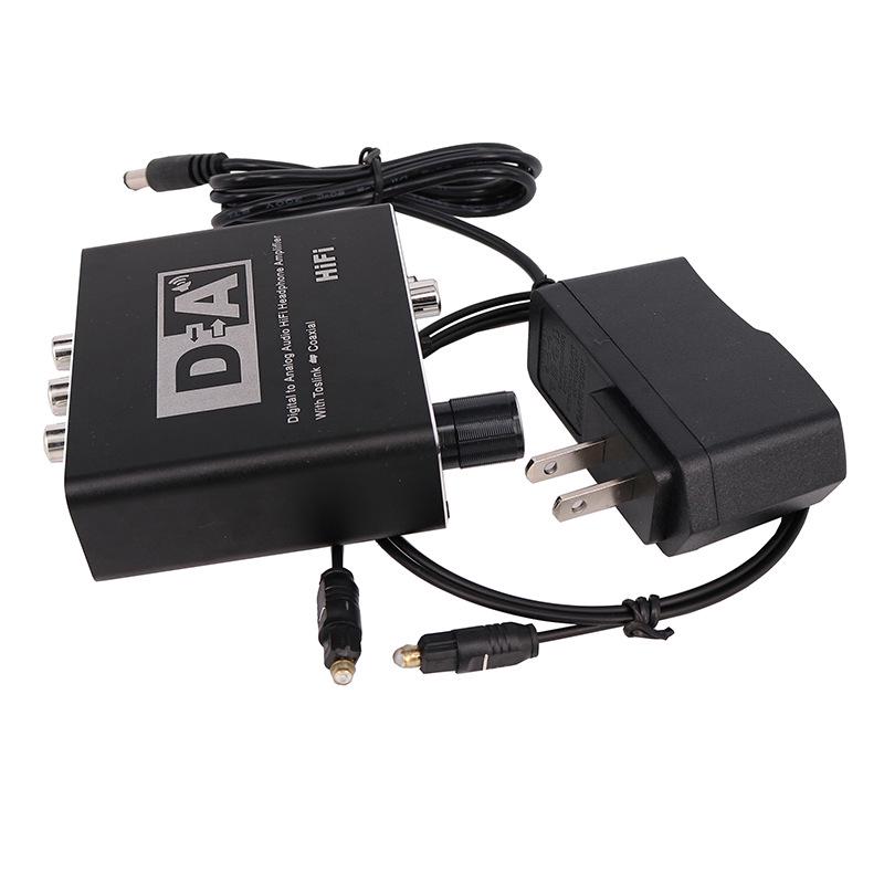 Digital To Analog Converter: Coaxial To 5.1 Channel Audio Decoder with Adjustable 3.5mm Headphone Jack